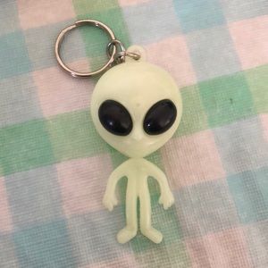 Vintage Lisa Frank alien keychain
